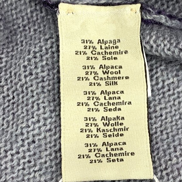 IM0281 Hermes Hermes purple rendered wool long-sleeved single-breasted knitted c - Picture 6 of 7